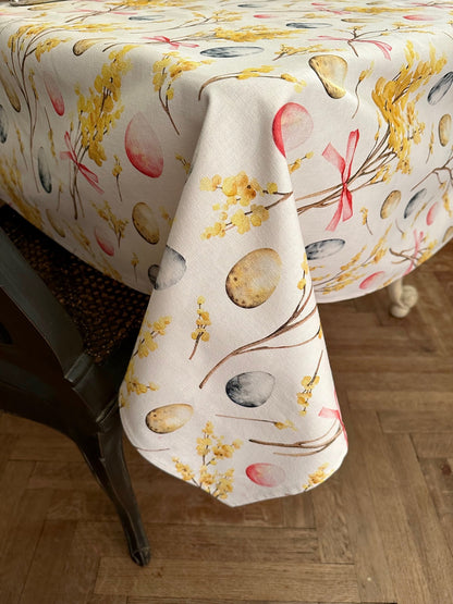 Tablecloth Rectangular, Cotton | Happy Easter