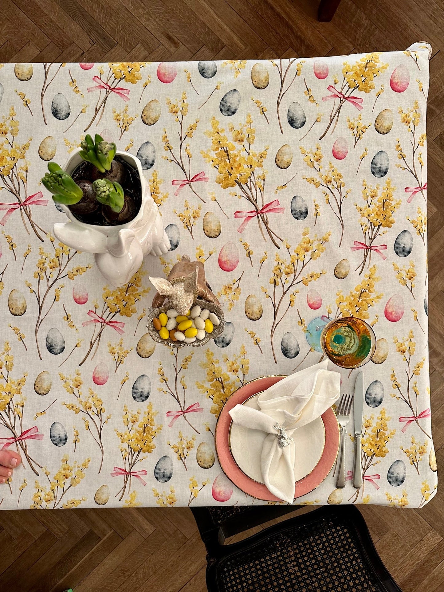 Tablecloth Rectangular, Cotton | Happy Easter