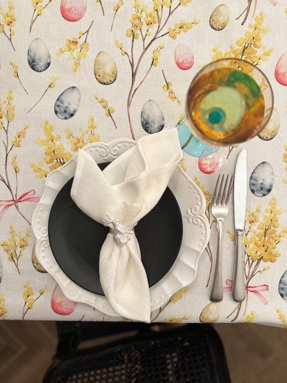 Tablecloth Rectangular, Cotton | Happy Easter