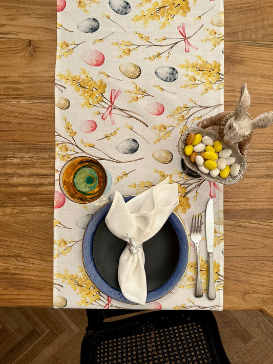 Table Runner, 100% Cotton | Happy Easter