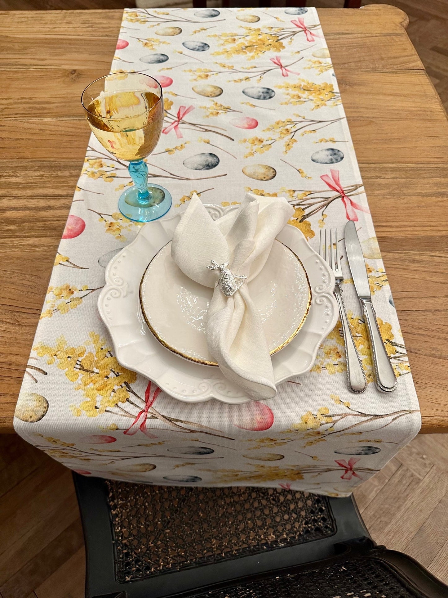 Table Runner, 100% Cotton | Happy Easter