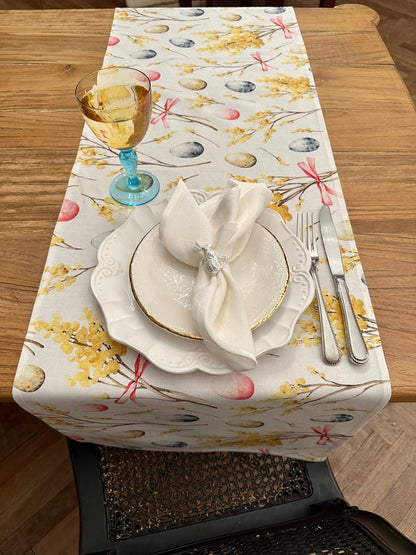 Table Runner, 100% Cotton | Happy Easter